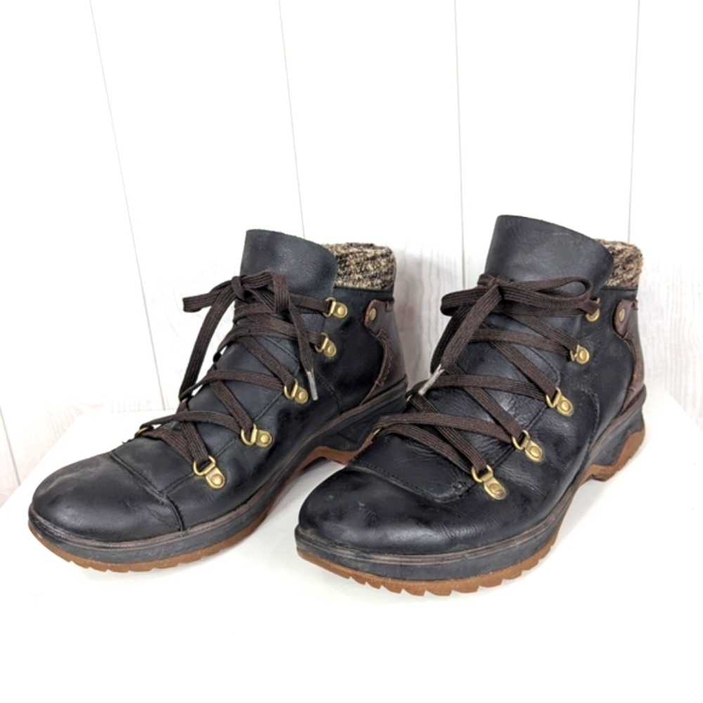 Merrell Eventyr Bluff Fashion Hiking Boots Size 9 Women's Black Brown Leather - Picture 2 of 13